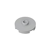 GDS-1041 Platte, rund, 2 x 2 mit Mittelbolzen (Überbrückungsplatte), 50 Stück, kompatibel mit Lego 18674 6115080, DIY-Teile und Komponenten für große Ziegelmarken, Farbe:Hellgrau 194