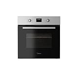 Midea 65M90D2IX Einbaubackofen, 595*595*575mm(H*B*T), Edelstahl, knuspriger Grill, 360° Heißluftkonvektion, Kombinationsgaren, pflegeleichte Emaille Innenraum, Umluftkühlung, abnehmbare Backofentür