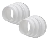 H&C VENT 2 Stück Universal PVC Reduzierstück für Lüftungsschlauch & Abluftschlauch - Adapter zur Reduzierung für von 150mm auf 80mm 100mm 120mm 125mm, Schlauch Reduzierstück für Trockner Klima Lüftung