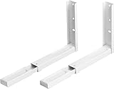 Meister Werkzeyt Mikrowellen weiß-zur Wandbefestigung-Halter ausziehbar bis max. 50 cm-maximale Tragkraft 30 kg/Mikrowellenhalterung/Wand/Mikrowellenhalter Ablage / 6827100