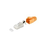 Kabelbude.eu Stecker Set für Verlegekabel bis AWG 23 Orange VE 1