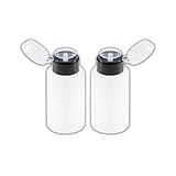 LALILL 2 Stück 200 ml Leere Dispenser Pumpspender Pumpflasche Kunsstoff für Flüssigkeiten Nagellackentferner Remover Cleaner Reinigungsmittel Poliermittel Reiseflasche für Schampoo Lotion