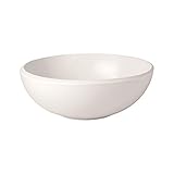 Villeroy & Boch NewMoon Schüssel rund L, 4000 ml randvoll gemessen, große Salatschüssel für jeden Anlass, Premium Porzellan, weiß, spülmaschinengeeignet