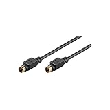 Goobay 50057 S Video Kabel vergoldete Mini DIN Stecker 4...