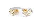 ⊹⊱ YOGA LOTUS EDELSTAHL STECKER IN GOLD ⊰⊹ goldfarbene Ohrringe einer minimalistischen Lotusblüte, antiallergisch, Stecker, Blume, Blüte