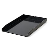 Onlyfire Universal Plancha Grillplatte für Gasgrill und Holzkohlegrill, Grillschale 20x30cm, Keramisch Lackierte Oberfläche, Stärke 5mm, Schwarz