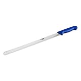thermohauser Konditormesser (Stahl, rostfrei), einseitiger Wellenschliff, mit blauem Kunststoffgriff, Klinge 36 cm, Blau