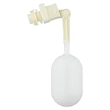 MonoSora Schwimmer-Kugelhahn aus Kunststoff, verstellbar, 1/5.1 cm Gewinde für Aquarium-Umkehrosmoseanlage, Weiß