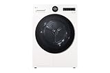 LG RT80B2 Kondenstrockner, 8 kg, Dual Inverter Wärmepumpe, Sensor Dry, LED-Touchdisplay, Startzeitvorwahl, Trommellicht, Edelstahl, 8 Programme, Weiß [Energieklasse D]