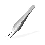 Otto Herder Manicure Splitterpinzette 11,3cm mit feiner Spitze, medizinische Pinzette mit Mikroverzahnung, chirurgische Spitzpinzette aus Instrumentenstahl, medizinische Qualität
