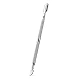 BEZOX Nagelhautschieber, 2 in 1 Profi Nagelschieber Spatel Pusher - Edelstahl Metallspatel Cuticle Pusher für Maniküre, Pediküre (Set of 1)