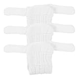 GLSTOY 3 Stück pack Weiße Stoffwindeln aus Bio Baumwolle Wiederverwendbare Windelhosen für Neugeborene Saugfähig und Größenverstellbar Waschbare Mullwindeln für Babys Zuhause