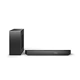Philips TAB7207/10 Soundbar 2.1 Wireless Subwoofer, Dolby Atmos, Kinoreifer Sound, Satte Und Tiefe Bässe, HDMI ARC, Ultraflaches Design