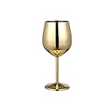 500 ml 304 Edelstahl Becher Bier Tasse Saft Trinken Becher Bruchsicher Party Bar Große Kapazität Becher Bar Metall Becher (Size : 1pcs, Color : Gold 500ml)