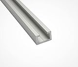 Alutec Aluminium C-Profil, 1m, passend für M6 Schraube, eloxiert, Alu C Profil, 14x10mm
