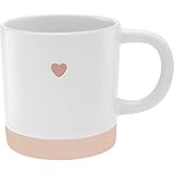 GRUSS & CO Tasse mit graviertem Herz | Steinzeug, 40 cl, mehrfarbig | Geschenk Liebe | 48430