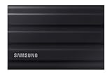 Samsung Portable SSD T7 Shield, 1 TB, USB 3.2 Gen.2, 1.050 MB/s Lesen, 1.000 MB/s Schreiben, Robuste externe Festplatte Outdoor für Mac, PC und Smartphone, Schwarz, MU-PE1T0S/EU