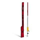 Steinberg Systems SBS-NL-240PLUS Nivellierlatte mit Gleiter 2,4 m 2 Skalen (mm/cm) Aluminium Nivellier Messlatte Nivellierstab