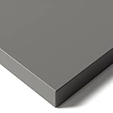 Desktronic Tischplatte 160x80 cm Schreibtischplatte – Perfekt für höhenverstellbare Schreibtische, Esstische und mehr – Made in Europe – 25 mm stabile Tischplatte langlebig (Grau)