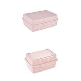 keeeper Frischhaltedose mit Klickverschluss, Luca, 4er Set, 2 x 1 l + 2 x 350 ml, Luca, Nordic Pink, 6er Set