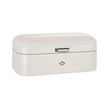 Wesco Grandy Brotkasten in der Farbe sand matt, pulverbeschichtetes Stahlblech, Lüftungslöcher und stabiler Handgriff