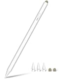 Pencil 2. Generation für Apple iPad mit Faser Stiftkopf, 2-IN-1 Magnetischer Stift für iPad mit 15 Min Schnellladung & Handballenabweisung & Neigung, 2025 Upgrade Stylus Pen für ipad 2018-2025