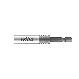 Wiha Bithalter CentroFix Super Slim mechanisch verriegelbar, Universalhalter 66 mm, extra starke magnetische Bit Halterung 1/4' für Akkuschrauber