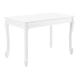 [en.casa] Esstisch für 4 Personen Küchentisch im Landhausstil Weiß Esszimmertisch Tisch Esszimmer MDF 76x116x66cm