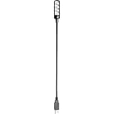 Unbekannt Stands SLED1ULTRAUSB Adam Hall SLED 1 Ultra USB Schwanenhalsleuchte mit 4 COB LEDs schwarz, Weißes Licht, 1 Schwanenhals