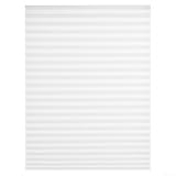 Vlies-Plissee-Vorhänge für Zuhause, Verdunkelung, einfach zu schneiden und zu installieren, lichtfilternde Papierrollos für Schlafzimmer und Küche (Weiß, 60 x 150 cm)