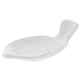 Homoyoyo Keramikreibe für Knoblauch und Ingwer Kleiner Fisch form Reibegerät Langlebig und Spülmaschinenfest Praktisches Küchenwerkzeug für Zuhause und Einfach zu Reinigen