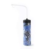 Lckiioy 650ML Eishockey-Wasserflasche, Tragbare FußBall-Flasche, Klassisches Design mit VerläNgerter Spitze, Sportflasche mit Strohhalm