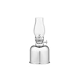 amanigo Spiegelkerosenlampe Laterne - 7.28 in Glasöl Tischleuchten for Home Beleuchtung Dekoration (Color : Silver)
