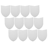 WRITWAA 12 StüCk Ritterschild Basteln Kinderschild Pappschild Weiß Diy Spielzeug Schild Mit Griff FüR Kinderpartys Und Dekoration