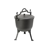 8L Feuertopf Gulaschkessel Jagdkessel Dutch Oven Gusseiserner Topf Mit Füßen Und Deckel Kochtopf Kesselgulasch Gulaschtopf Kochtöpfe Für Garten Lagerfeuer Camping BBQ