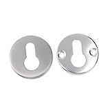 VALICLUD 2 Sätze Türschloss Schlüsselloch Abdeckung aus Edelstahl Schutzrosette für Möbel und Schränke Langlebiger Eleganter Zylinderschutz in Silber für Türen Geeignet