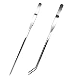 Generisch Reptilien Pinzette | Lange Fütterpinzette Für Reptilien | Edelstahl Fischbeckenzange,Für Terrarium Gecko Schildkröte Axolotl Bartagame Leopardleguan Salzwasser Tiere