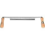 KIRSCHEN Werkzeuge 4000250 | Zugmesser, gerade, 250 mm, 2 Weißbuchenhefte, Rindenschäler, Rindenabzieher, Holzbearbeitung, Ziehmesser, Reifmesser, Entrindung