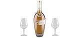 Scheibel PREMIUMplus Mirabelline | 700 ml | 40% Vol. | Mit 2 Tasting-Gläsern | Aromatischer Mirabellenbrand mit feiner Süße (ohne Geschenkkarton, Tastingglas)
