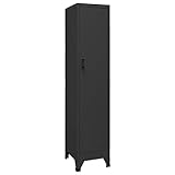 vidaXL Schließfachschrank Spind Schrank Umkleideschrank Metallschrank Fächerschrank Aktenschrank Büroschrank Lagerschrank Anthrazit 38x45x180cm Stahl