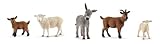 schleich 'wollige Tier-Gemeinschaft' bestehend aus Esel Fohlen, Schaf, Ziege, Lamm, Zicklein