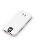 Odetrik Powerbank 10000mAh 22.5W, Externer Akku mit Schnellladefunktion, 3 Ausgänge & 2 Eingänge, USB C In/Out, LCD-Anzeige, Schlankes Mobiles Ladegerät für Smartphone, Tablets (Weiß)