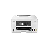 Canon MAXIFY GX3050 MegaTank Multifunktionsdrucker 3in1 (Tintenstrahl, Druck, Kopie, Scan, A4, WLAN, 3,4cm LCD, Duplex, niedrige Seitenkosten, hohe Reichweite, gerader Papiereinzug für Karton) weiß