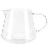 lvifloae Glas Kaffeekanne Sharing Becher Becher für Kaffee Tee Milchspender 650 ml Leckdosendesign mit Ausguss (650ml)