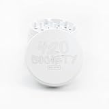 420 Society Premium Keramik Grinder I Crusher I Nano Keramik I Non Stick I Haftfrei I 4 teilig I Gewürzmühle I 420SCTY Care Paket (White) I 63mm Durchmesser