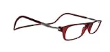 CliC Eyewear Herren-Lesebrille XXL | Lesebrille mit Magnet | Lesebrille aus Polycarbonat | Flexible Presbyopie-Brille (2.0, Rot)