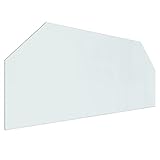 vidaXL Kaminofen Glasplatte Kaminplatte Kaminglas Ofenglas Bodenplatte Funkenschutzplatte Glasbodenplatte Kaminbodenplatte Sechseck 120x50cm