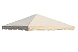OUTFLEXX Ersatzdach aus hochwertigem Polyester in beige für Pavillons 3 x 3 Meter, Gartenzubehör, Pavillondach, wetterfest, wasserabweisend, imprägniert, Zeitloses Design, naturfarben