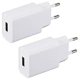 2er-Pack USB Netzteil 5V 2A USB Ladegerät Stecker Netzstecker Steckdosenadapter Ladestecker kompatibel mit Kopfhörer,Smartwatch,LED-Licht,Bluetooth-Geräte,etc.