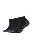 Camano Unisex Sportsocken kurz Atmungsaktiv Bequem Perfekte Passform Tennissocken Verstärkt Herren und Damen pro tex 4er Pack 43/46 black